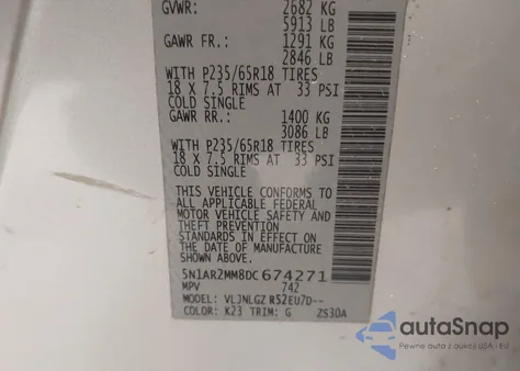 2013 Nissan Pathfinder Sl from USA, damaged, VIN 5N1AR2MM8DC674271